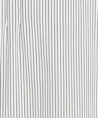 J.PRESS LADIES S 【洗える】BEZコットンナイロン ストライプ ピンタック ブラウス グリーン×ネイビーストライプ系1