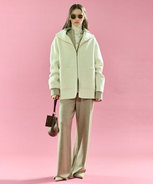 BEIGE， MONTAIGNE / ウールオーバーサイズシャツ Top Taupe