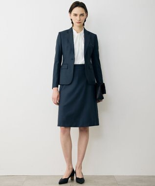 ICB L ストレッチジョーゼット ドレープデザインブラウス オフホワイト