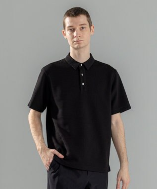 JOSEPH HOMME 新型【オリジナル素材/シワになりにくい】ライトタックジャージー　ポロシャツ ブラック系