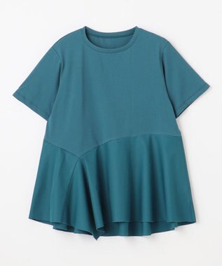 ANY L 【洗濯機可】コンビネーションイレヘムカットソー グリーン