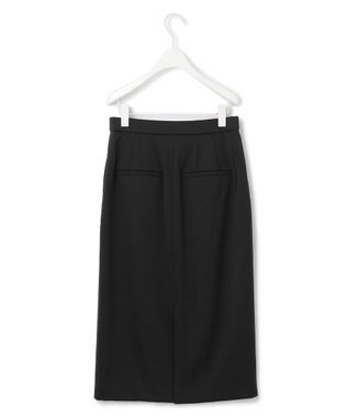 ICB L 【洗える】T/Wベネシャンストレッチ カーブスカート ブラック系