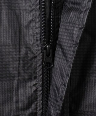 MOONBAT FLAT PURE レインコート チェック柄 リュック対応 ユニセックス 収納袋付き チャコールグレー