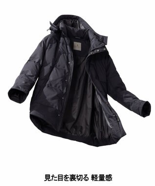 GOTAIRIKU WEB限定【仕事で着られる】ドレスダウンコート_ストレッチツイル_25年新作 ブラック系