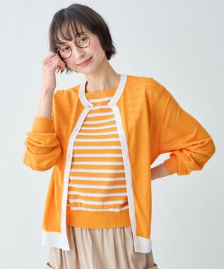 ANY L ツインニットセット（ノースリーブニット＋カーディガン）