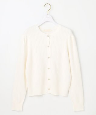 ANY SIS L 【洗える】レーシーディテール カーディガン オフ