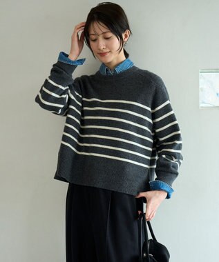 UNFILO 【UNFILO DENIM LIGHT】 クロップドシャツ ウォッシュブルー