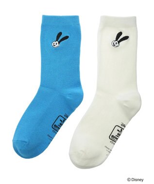 Green Parks オズワルド／ＳＥＴ２点　ワンポイント刺繍ソックス Blue