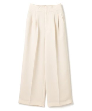 uncrave 【防シワ・洗濯機洗い可】ウォッシャブル ダブルクロス ワイドパンツ エクリュ