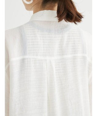 Green Parks ジャガードシアーシャツ Off White