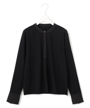  【洗える】 コンビネーションジャージー ヘンリーネックカットソー