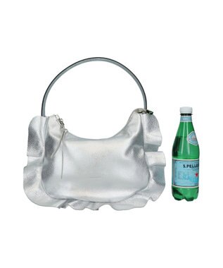 INTER-CHAUSSURES 【RIPANI】サイドフリルホーボーバッグ・ミディ シルバー