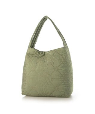 UNBILLION カシュカシュ cachecache / オルテガ柄キルト肩入れトートバッグ カーキ