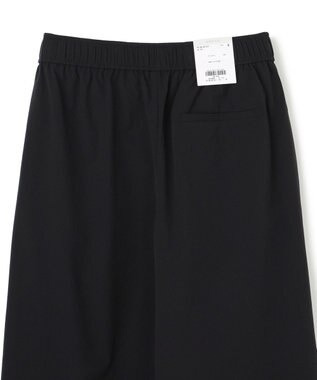 UNFILO 【セットアップ着用可/ウエストゴム】FINE MOVE ギャザーワイドパンツ ブラック