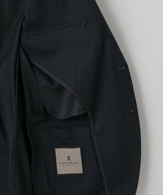 GOTAIRIKU 【通気性/ストレッチ/洗える】エアレースジャケット_ヘリンボーン柄 ブラックヘリンボーン柄