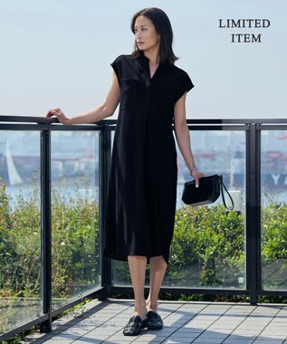 ICB 【WEB限定・洗える】ストレッチアムンゼン ワンピース ネイビー系