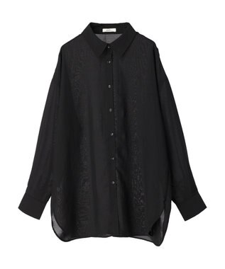 earth music&ecology シアーボーイズライクシャツ Black