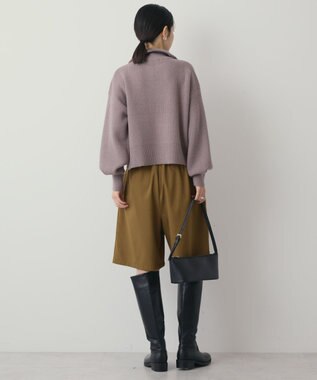 AMERICAN HOLIC ZIPハイネックカーディガン Beige