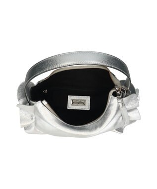 INTER-CHAUSSURES 【RIPANI】サイドフリルホーボーバッグ・ミディ シルバー