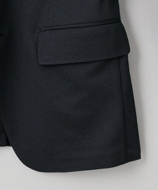 GOTAIRIKU 【通気性/ストレッチ/洗える】エアレースジャケット_ヘリンボーン柄 ブラックヘリンボーン柄