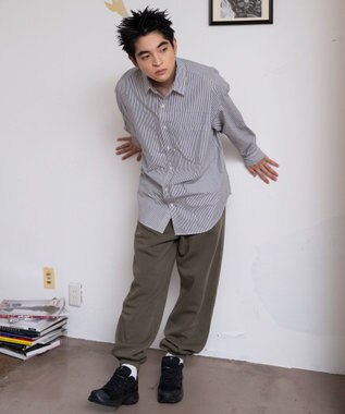 WEGO 【ユニセックス着用ITEM/ウエストゴム】スウェットパンツ カーキ