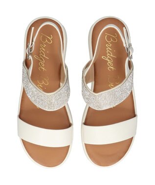 Bridget Birkin 【Bridget Birkin】キラキラバンドウェッジサンダル アイボリー