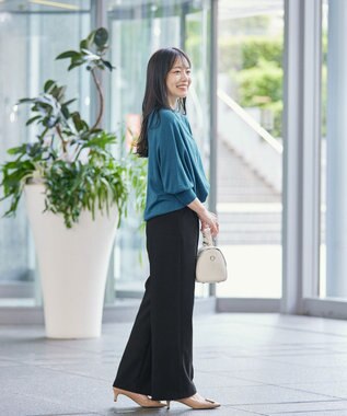 Tiaclasse 【GOLD LABEL・洗える】抗菌・防臭加工 ホールガーメントドルマンニット ブルー