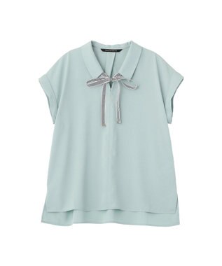YECCA VECCA 2wayストライプリボンブラウス Mint