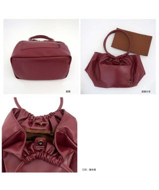 ROOTOTE 1251【合皮ギャザートート】LT.デリ.クランプリー-A 01：ビバマゼンタ