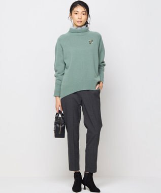 組曲 【WEB限定カラーあり】ウールライクストレッチ イージーパンツ チャコールグレー系