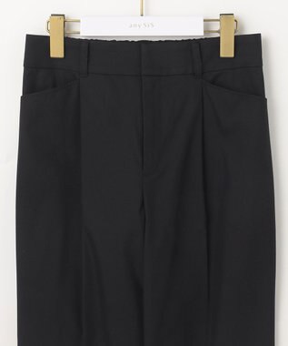 ANY SIS 【接触冷感・UVカット・撥水】クールタッチテーパード パンツ ブラック