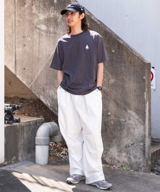 WEGO 【MLサイズ展開/綿100%】グラフィックワンポイントT（SS） スミクロ