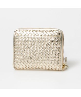 UNBILLION ペルケ perche / レザーメッシュ・ジャバラカードウォレット ゴールド