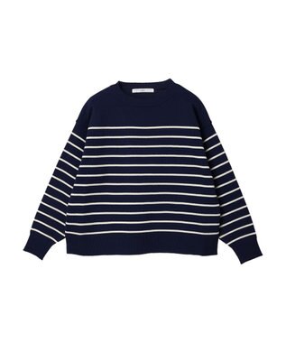 Green Parks ・ｎｏｖｅｍ９　ボーダーエアーニットプルオーバー Navy