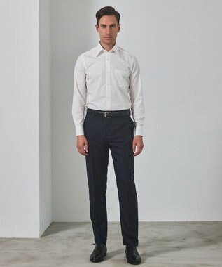 GOTAIRIKU 【形態安定】PREMIUMPLEATS_レギュラーカラー 通年ドレスシャツ_ホワイト(25年春夏モデル) ホワイト系