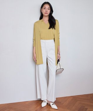 ICB 【洗える】シンセティックハイゲージ 半袖ニット クリームカーキ系