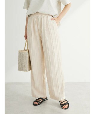 Green Parks ・ＡＮＤ　ＳＥＡＲＣＨ　フリンジストライプパンツ Ivory