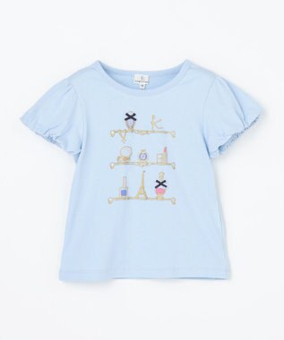 組曲 KIDS 【110-140㎝】 コスメティックTシャツ サックスブルー