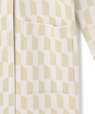 JOSEPH アルコーブ　インターシャ　ニットコート Pale Olive/Ivory