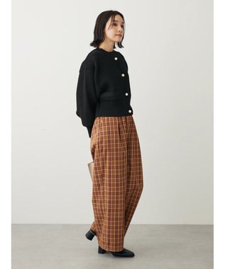 Green Parks ・ＥＬＥＮＣＡＲＥ　ＤＵＥ　チェックワイドパンツ Brown