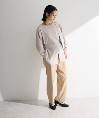 Green Parks 脇リボンドッキングチュニック Light Gray