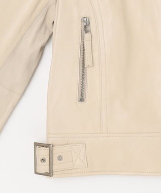GRACE CONTINENTAL レースアップライダースジャケット ベージュ