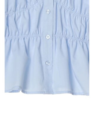 earth music&ecology ビスチェライクシャーリングシャツ Light Blue