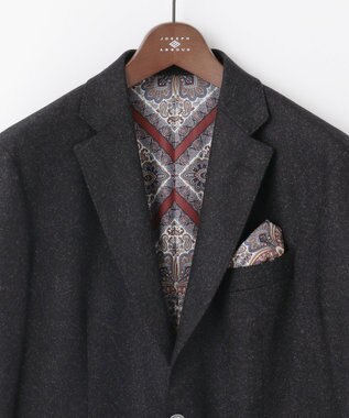 JOSEPH ABBOUD 【キングサイズ・ソフト/JAPANファブリック/LIBERTY柄裏地】ムリネフランネル ジャケット グレー系