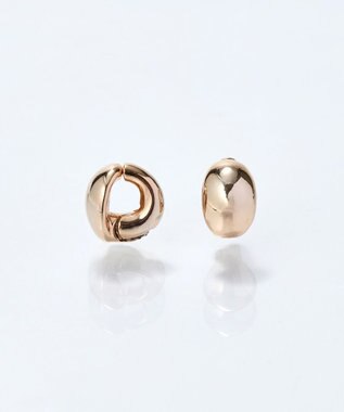 Phoebe 【金属アレルギー対応】オーバルフープスナップイヤリング　シャンパンゴールド シャンパンゴールド