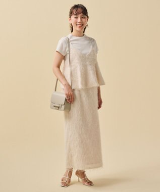 uncrave 【手洗い可】フリンジ ジャガード ビスチェ（uncrave STANDARD） エクリュ