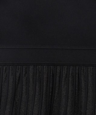 GRACE CONTINENTAL ラメシアープリーツニットワンピース ブラック