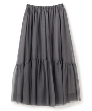 uncrave 【洗濯機洗い可】カクテルチュール スカート（uncrave STANDARD） スレート