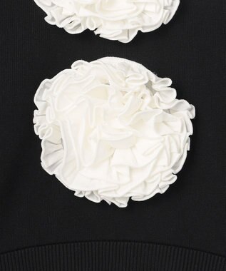 組曲 S 【組曲×setsuko sagittaire】ボンボンフラワー ニット ブラック系