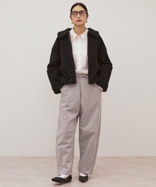 AMERICAN HOLIC 衿付きボアブルゾン Gray Beige